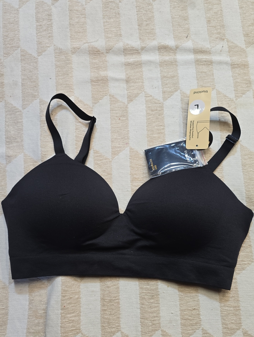 Black Wireless Molded-Cup Bra - Unbranded Comfort